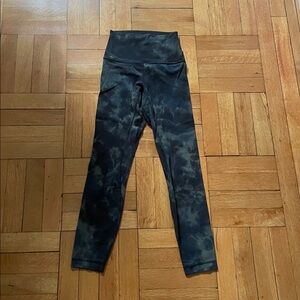 lululemon athletica Black Tie-Dye Leggings
